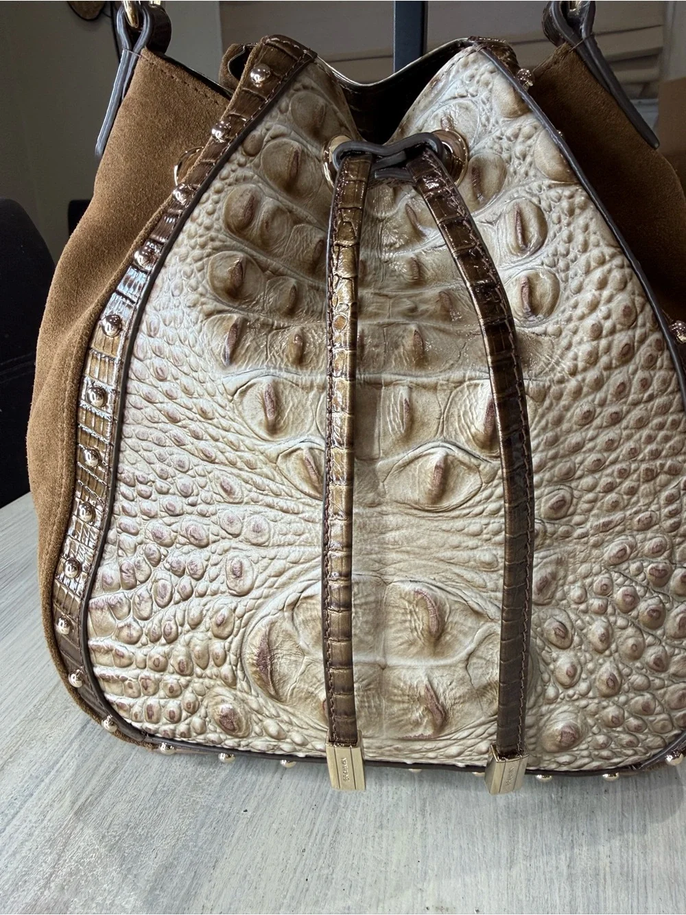 Brahmin hobo cream